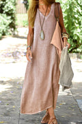 Solid Color Fashion Slim Long Dress